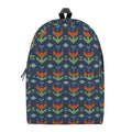 Flower Knitted Pattern Print School Backpack