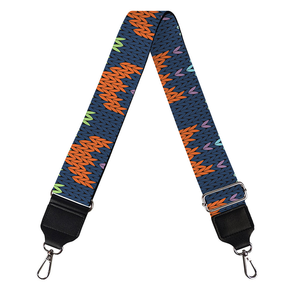 Flower Knitted Pattern Print Bag Strap