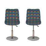 Flower Knitted Pattern Print Bar Stool Covers