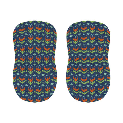 Flower Knitted Pattern Print Bar Stool Covers
