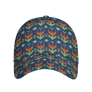 Flower Knitted Pattern Print Baseball Cap