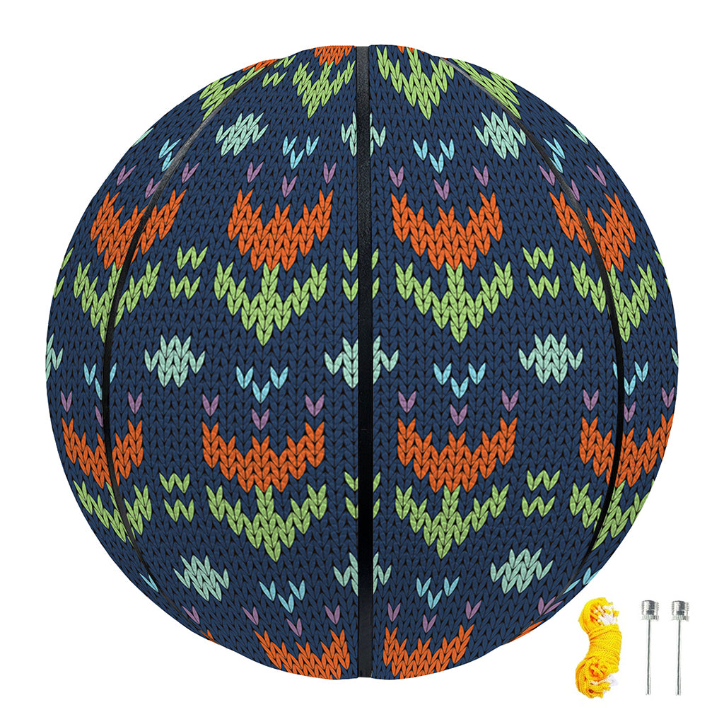 Flower Knitted Pattern Print Basketball