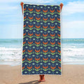 Flower Knitted Pattern Print Beach Towel