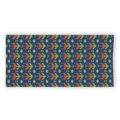 Flower Knitted Pattern Print Beach Towel