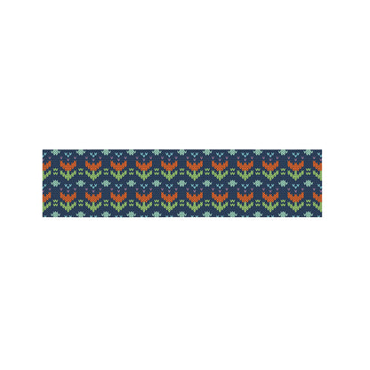 Flower Knitted Pattern Print Bed Runner