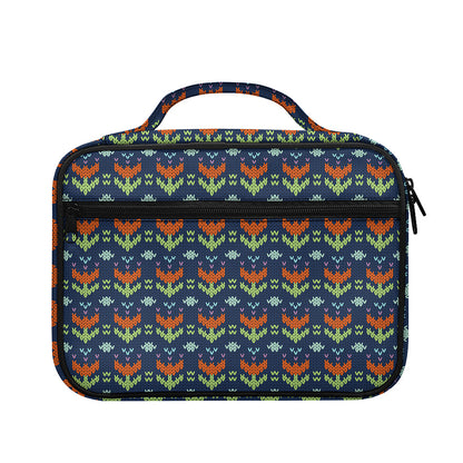 Flower Knitted Pattern Print Briefcase Bible Bag