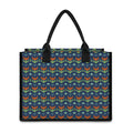 Flower Knitted Pattern Print Canvas Tote Bag