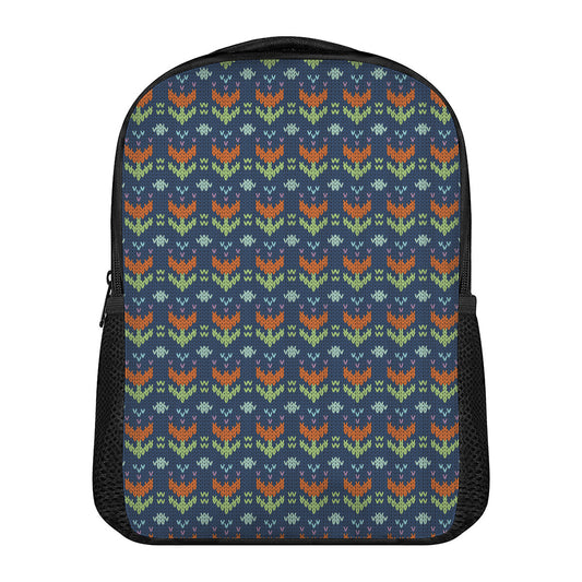 Flower Knitted Pattern Print Casual Backpack