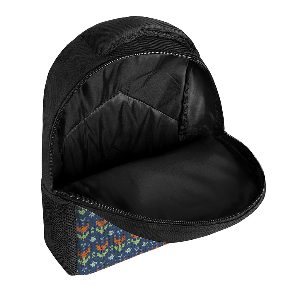 Flower Knitted Pattern Print Casual Backpack