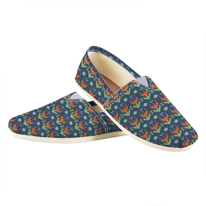 Flower Knitted Pattern Print Casual Shoes