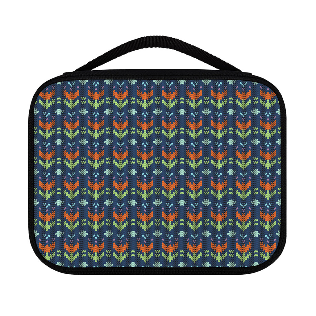 Flower Knitted Pattern Print Classic Bible Case