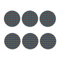 Flower Knitted Pattern Print Coaster Set