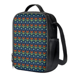 Flower Knitted Pattern Print Crossbody Lunch Bag