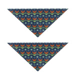 Flower Knitted Pattern Print Dog Bandana