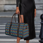 Flower Knitted Pattern Print Duffle Bag