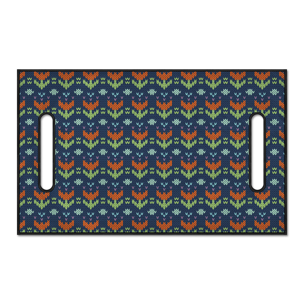 Flower Knitted Pattern Print Golf Cart Seat Cover