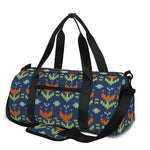 Flower Knitted Pattern Print Gym Bag
