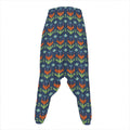 Flower Knitted Pattern Print Hammer Pants