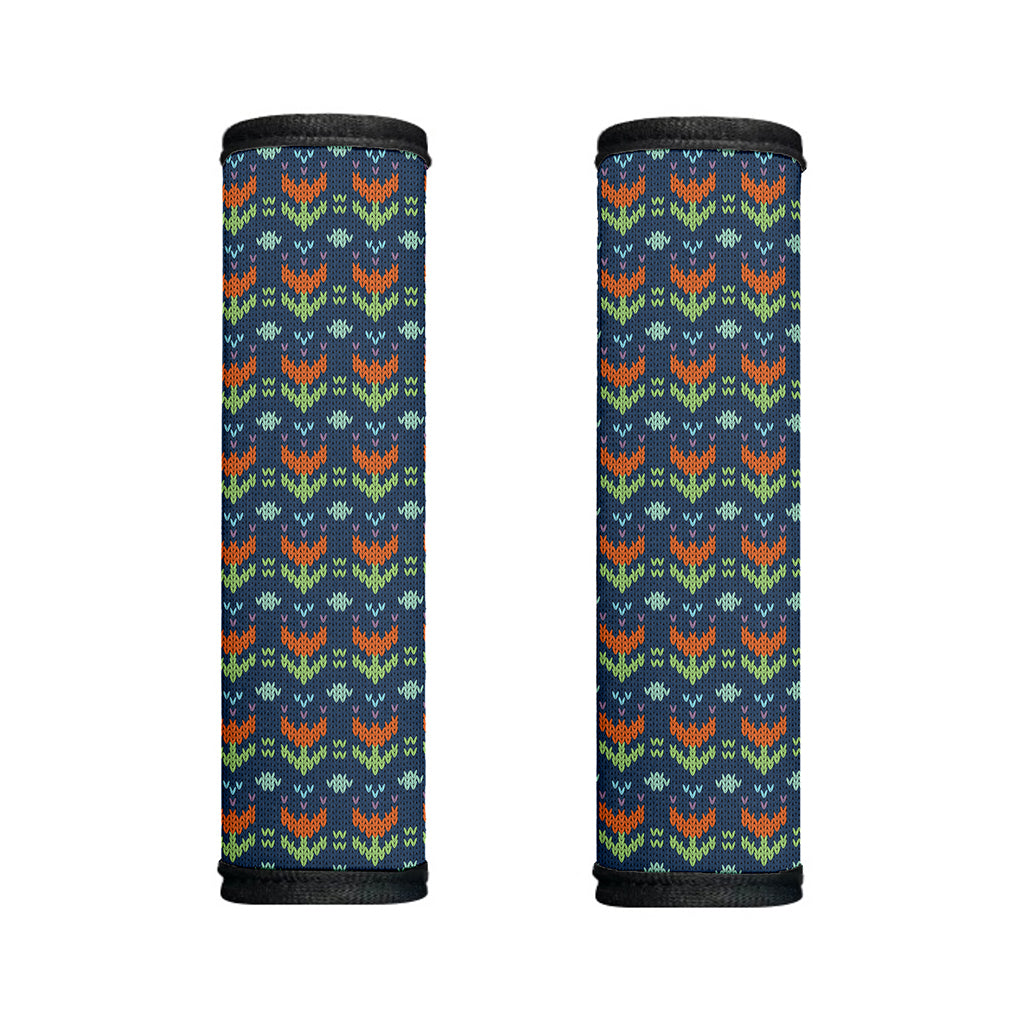 Flower Knitted Pattern Print Handle Covers