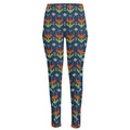 Flower Knitted Pattern Print High-Waisted Pocket Leggings