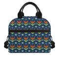 Flower Knitted Pattern Print Insulated Lunch Bag