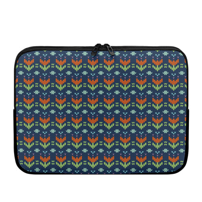 Flower Knitted Pattern Print Laptop Sleeve