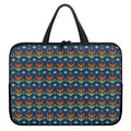 Flower Knitted Pattern Print Laptop Sleeve With Handle