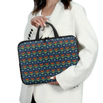 Flower Knitted Pattern Print Laptop Sleeve With Handle
