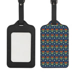 Flower Knitted Pattern Print Luggage Tag