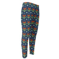 Flower Knitted Pattern Print Men's Compression Pants