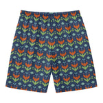 Flower Knitted Pattern Print Men's Swim Trunks