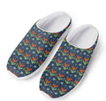 Flower Knitted Pattern Print Mesh Casual Shoes