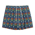 Flower Knitted Pattern Print Mesh Shorts