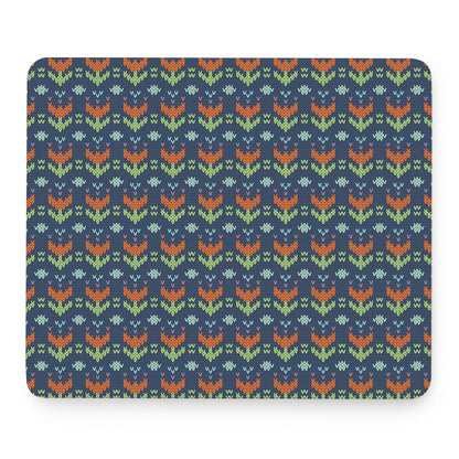 Flower Knitted Pattern Print Mouse Pad