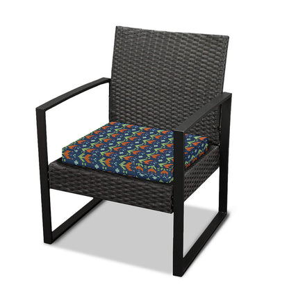 Flower Knitted Pattern Print Outdoor Seat Cushion Cover