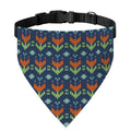 Flower Knitted Pattern Print Over The Collar Dog Bandana