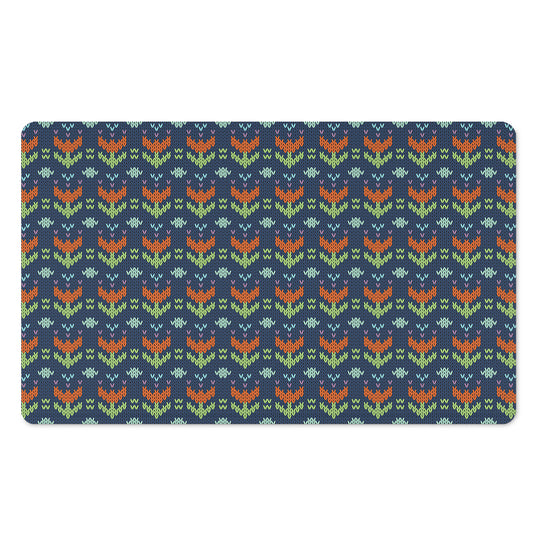 Flower Knitted Pattern Print Polyester Doormat