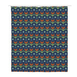 Flower Knitted Pattern Print Polyester Shower Curtain