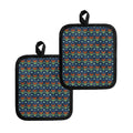 Flower Knitted Pattern Print Pot Holders