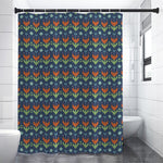 Flower Knitted Pattern Print Premium Shower Curtain