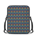 Flower Knitted Pattern Print Rectangular Crossbody Bag