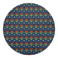 Flower Knitted Pattern Print Round Blanket
