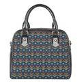 Flower Knitted Pattern Print Shoulder Handbag