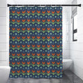 Flower Knitted Pattern Print Shower Curtain