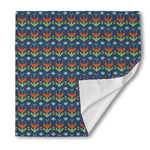 Flower Knitted Pattern Print Silk Bandana