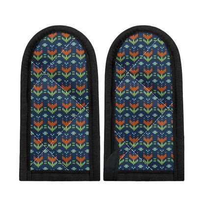Flower Knitted Pattern Print Skillet Handle Cover