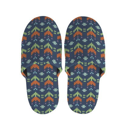 Flower Knitted Pattern Print Slippers