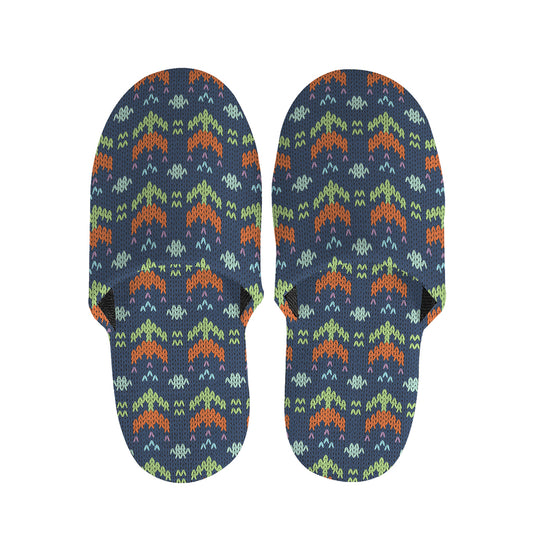 Flower Knitted Pattern Print Slippers