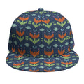 Flower Knitted Pattern Print Snapback Cap