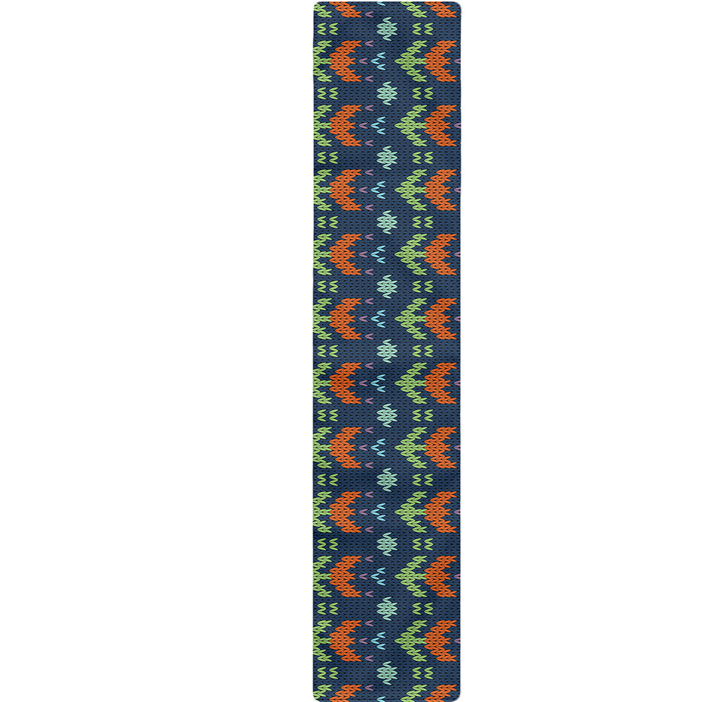 Flower Knitted Pattern Print Table Runner
